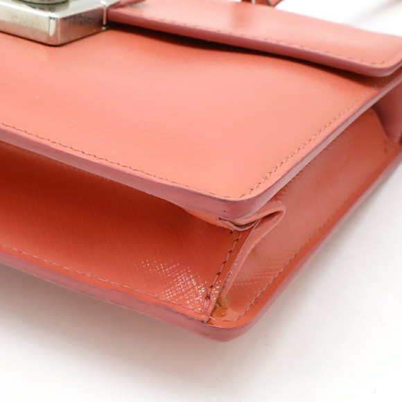 PRADA Pink Leather Saffiano Pochette Shoulder Bag - Picture 4 of 10